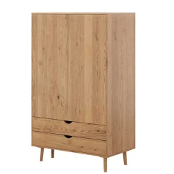 Clearance Wohnen Wildeiche Kombi-Kleiderschrank massiv - Fabijola