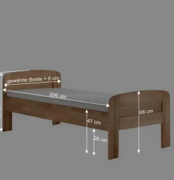 New Wohnen Wildeiche Komfortbett 90x200 oder 100x200 - Mauro