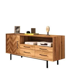 Outlet Wohnen Wildeiche Lowboard modern-elegant - Kerfa