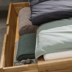 Sale Wohnen Wildeiche Schubkastenbett & Nachtkommoden - Aryvano (dreiteilig)