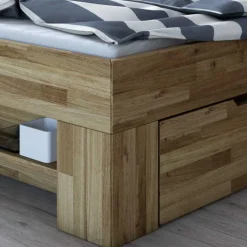 Discount Wohnen Wildeiche Schubkastenbett in modernem Design - Henrietta