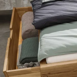 Outlet Wohnen Wildeiche Schwebebett in Doppelbettgrößen - Aryvano