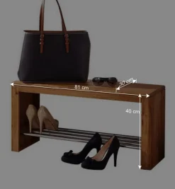 Discount Wohnen Wildeiche Standgarderobe & Spiegel - Uvinessa (dreiteilig)