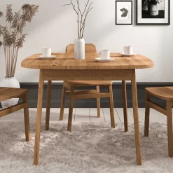 Clearance Wohnen Wildeiche Tisch - 90 cm tief - Laida