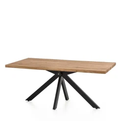 Discount Wohnen Wildeiche Tisch mit Spidergestell - Chroma