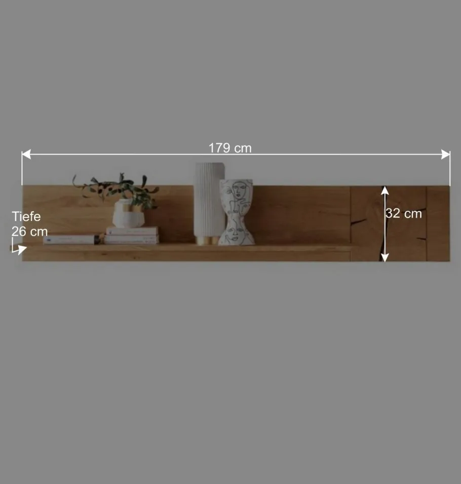 Hot Wohnen Wildeiche Wandboard mit dekorativem Hirnholz - Mantua