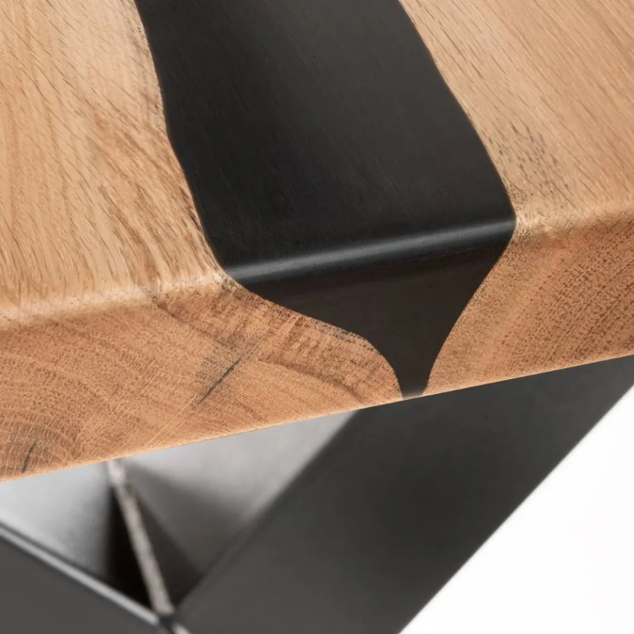 Outlet Wohnen Wildeiche-Esstisch mit Naturkanten - Fabienne