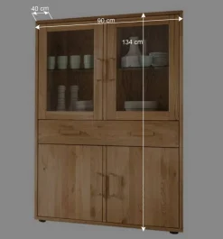 Hot Wohnen Wohnwand Highboard aus Holz - Teano