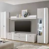 Clearance Wohnen Wohnwandmöbel mit LED Licht Set - Tirol (vierteilig)