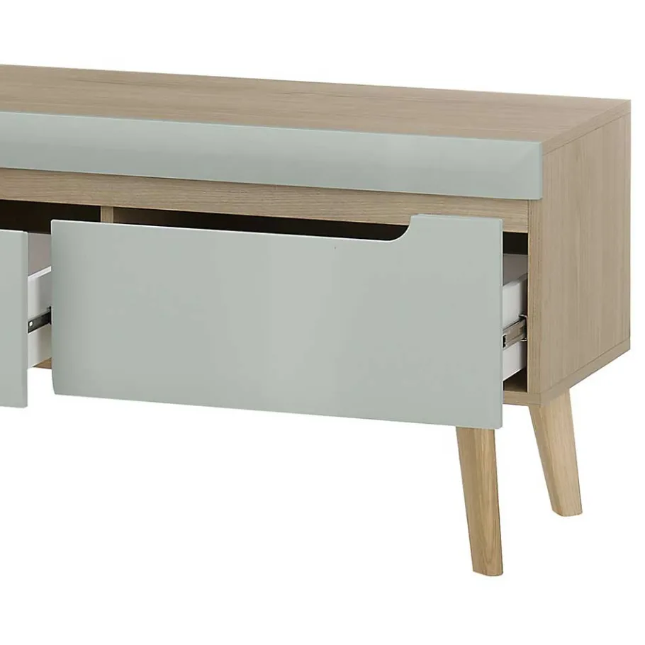 Discount Wohnen Wohnzimmer Anbauwand im Skandi Design - Armina (vierteilig)