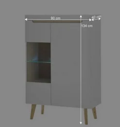 Best Wohnen Wohnzimmer Anbauwand Möbel Kombi - Ginko (dreiteilig)