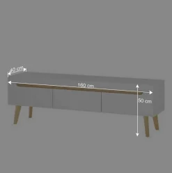 Best Wohnen Wohnzimmer Anbauwand Möbel Kombi - Ginko (dreiteilig)