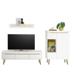 Best Wohnen Wohnzimmer Anbauwand Möbel Kombi - Ginko (dreiteilig)