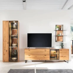 New Wohnen Wohnzimmer Anbauwand Möbel Set - Drinidad (dreiteilig)