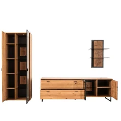 New Wohnen Wohnzimmer Anbauwand Möbel Set - Drinidad (dreiteilig)