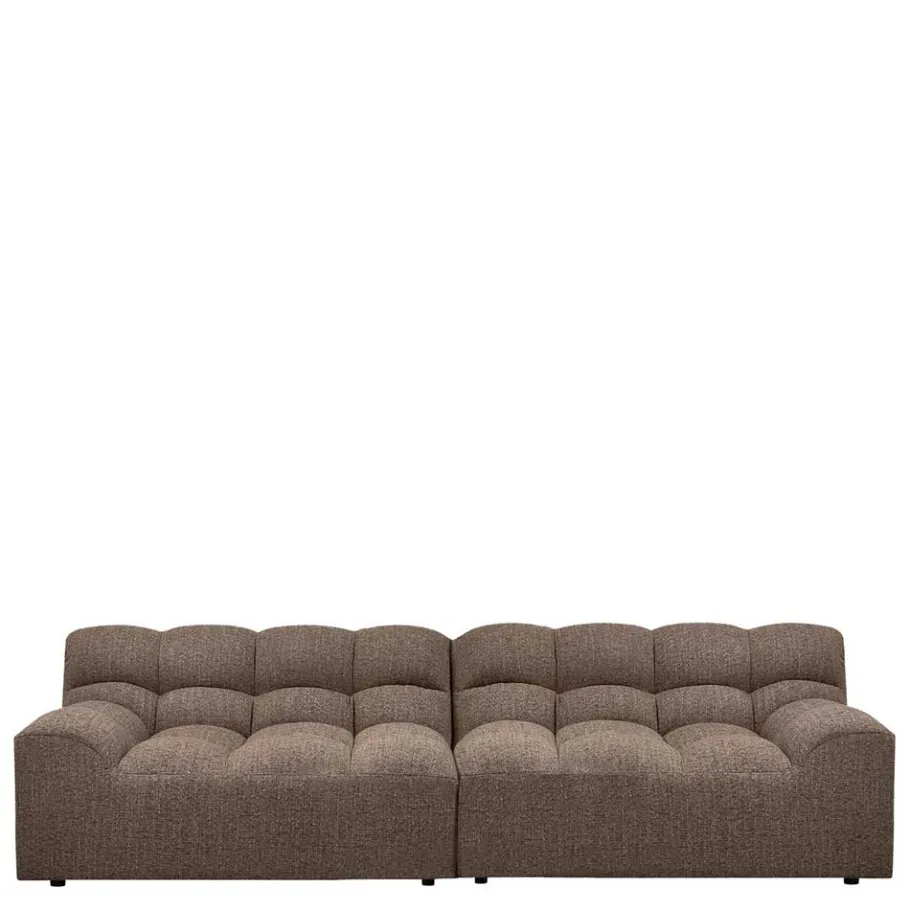 Discount Wohnen Wohnzimmer Couch in Dunkelbraun Melange - Annatto