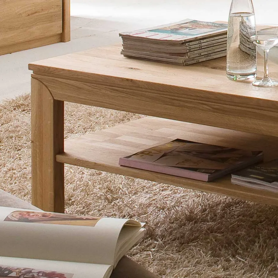 Outlet Wohnen Wohnzimmer Couchtisch Croconia aus Wildeiche Massivholz