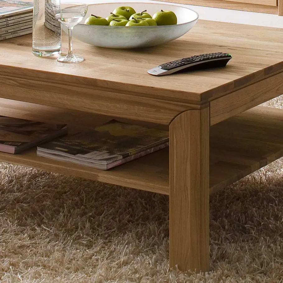 Outlet Wohnen Wohnzimmer Couchtisch Croconia aus Wildeiche Massivholz