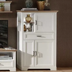 Outlet Wohnen Wohnzimmer Country Möbel Set - Sinolita (vierteilig)