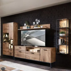 Best Wohnen Wohnzimmer Design Wohnwand Möbelset - Xindus (vierteilig)