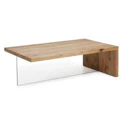 New Wohnen Wohnzimmer Eichentisch Bondoville mit Glas Fuß