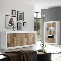 New Wohnen Wohnzimmer Highboard & Sideboard - Olvenion (zweiteilig)