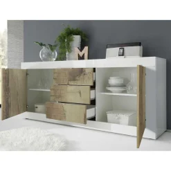 New Wohnen Wohnzimmer Highboard & Sideboard - Olvenion (zweiteilig)