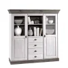 Wohnen Wohnzimmer Highboard Mirandesca in Grau Weiß