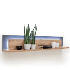 Sale Wohnen Wohnzimmer Hängeboard in Eichefarben & Grau - Vecenda