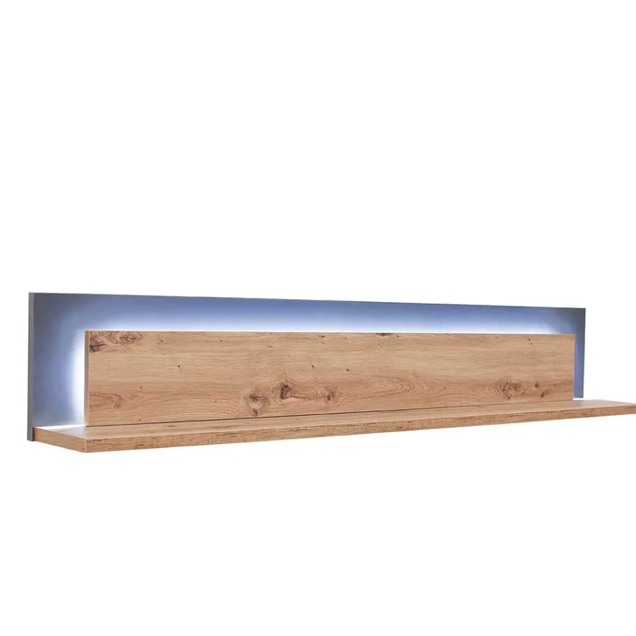 Sale Wohnen Wohnzimmer Hängeboard in Eichefarben & Grau - Vecenda