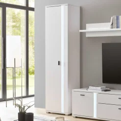 New Wohnen Wohnzimmer Hochschrank in Weiß - Tirol
