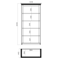 Discount Wohnen Wohnzimmer Landhausmöbel Set - Diatara (sechsteilig)