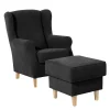 Best Wohnen Wohnzimmer Ohrensessel in Schwarz - Lirionica