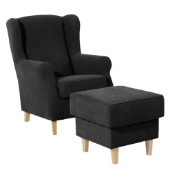 Best Wohnen Wohnzimmer Ohrensessel in Schwarz - Lirionica