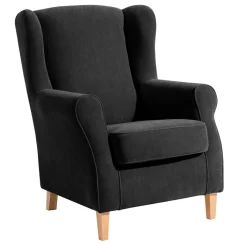 Best Wohnen Wohnzimmer Ohrensessel in Schwarz - Lirionica