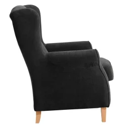 Best Wohnen Wohnzimmer Ohrensessel in Schwarz - Lirionica
