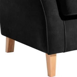 Best Wohnen Wohnzimmer Ohrensessel in Schwarz - Lirionica