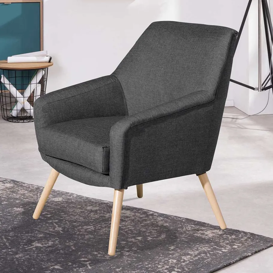 Best Wohnen Wohnzimmer Polstersessel in Dunkelgrau - Rubin