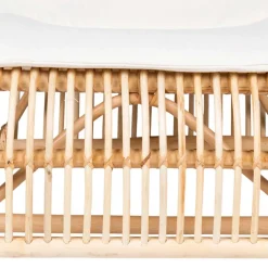 New Wohnen Wohnzimmer Rattan Loungestuhl in Natur - Abramas