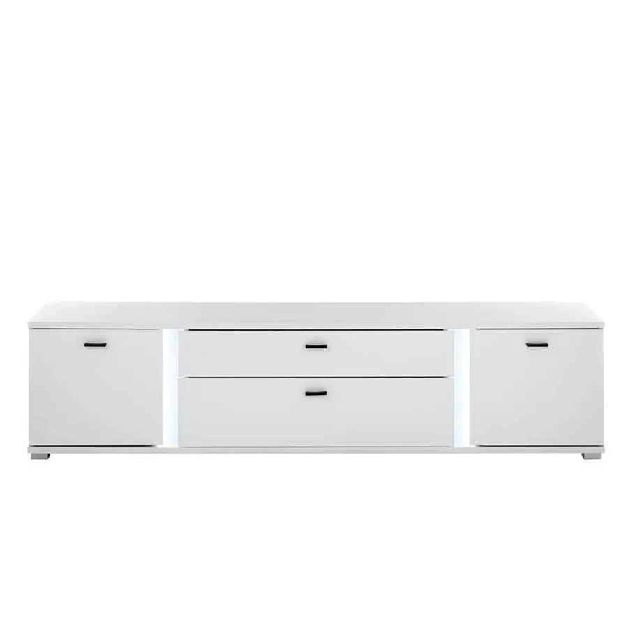 Clearance Wohnen Wohnzimmer Schrank & Regal Set in Weiß - Tirol (vierteilig)