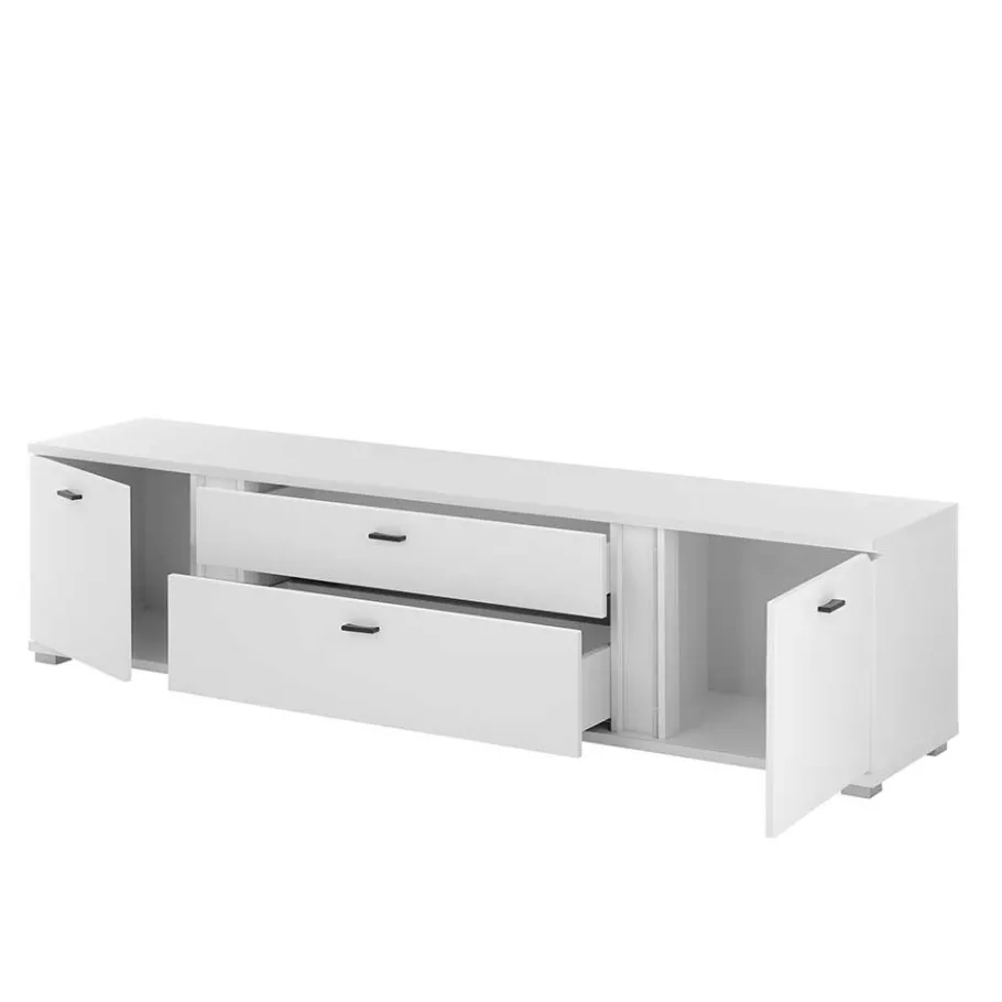 Clearance Wohnen Wohnzimmer Schrank & Regal Set in Weiß - Tirol (vierteilig)