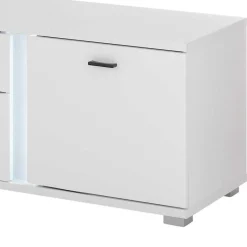 Clearance Wohnen Wohnzimmer Schrank & Regal Set in Weiß - Tirol (vierteilig)