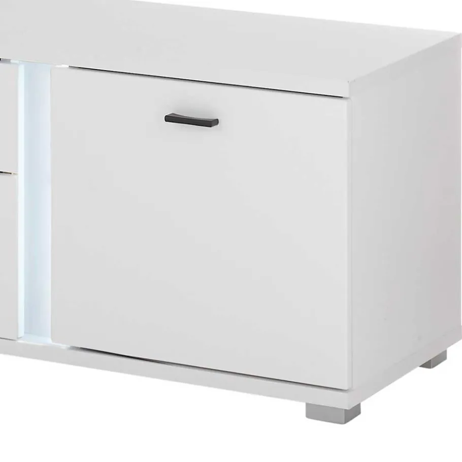 Clearance Wohnen Wohnzimmer Schrank & Regal Set in Weiß - Tirol (vierteilig)