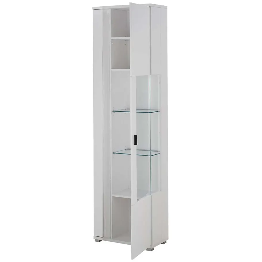 Clearance Wohnen Wohnzimmer Schrank & Regal Set in Weiß - Tirol (vierteilig)
