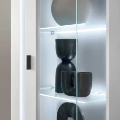 Clearance Wohnen Wohnzimmer Schrank & Regal Set in Weiß - Tirol (vierteilig)