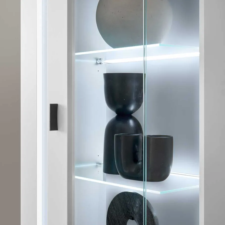 Clearance Wohnen Wohnzimmer Schrank & Regal Set in Weiß - Tirol (vierteilig)