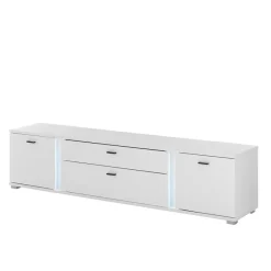 Clearance Wohnen Wohnzimmer Schrank & Regal Set in Weiß - Tirol (vierteilig)