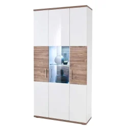 New Wohnen Wohnzimmer Schrank in Weiß Glanz - Icadro
