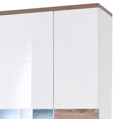 New Wohnen Wohnzimmer Schrank in Weiß Glanz - Icadro