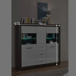 Discount Wohnen Wohnzimmer Schrank Set modern - Istensa I (zweiteilig)